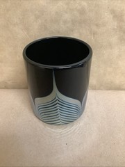 Steve Correia Studio Art Glass Iridescent Pulled Feather 4″ Barware Glass Cup