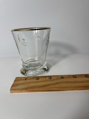 La Rochere Gold Rim Bee Tumblers Set of 7 French Glass 9 Oz Napoleon France