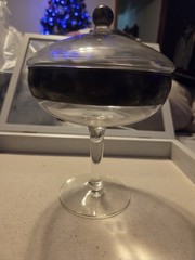 Vtg Dorthory Thorpe Compote Glass Dish With Silver Plated Ring And Lid Accent