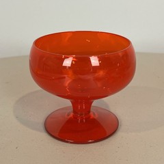 Morgantown Gypsy Fire Orange Glass 8 oz MCM 60s Drinkware Unmarked