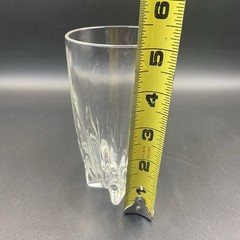 Clear Glass Star Base Tumbler 5” Twist Pinwheel MCM Replacement