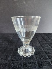 3 Vintage Anchor Hocking Berwick Pattern Footed Tumbler• Boopie Blank Cut Circle