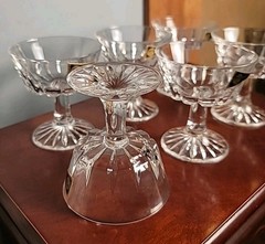 Royal Crystal Rock Goblets ~ RCR Zeus Crystal Glasses w/ Original Box ~ 4-1/2”