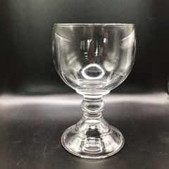 Margarita Correia Art Glass Goblet Thick Heavy Signed Clear 7″ 3 Lbs 22 oz