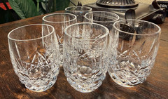 WATERFORD CRYSTAL (2) VERY RARE LISMORE SHOT GLASSES 2 3/8″ MINT Cond. (Lovely)