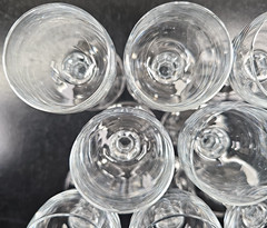 (8) Import Assoc Claudia Cordial Glasses Set Vintage Ball Stemware Bar Retro Lot