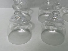 New Set Of 6 Lalique Saint Hubert Port Glasses Stem Crystal Liquor Glass France