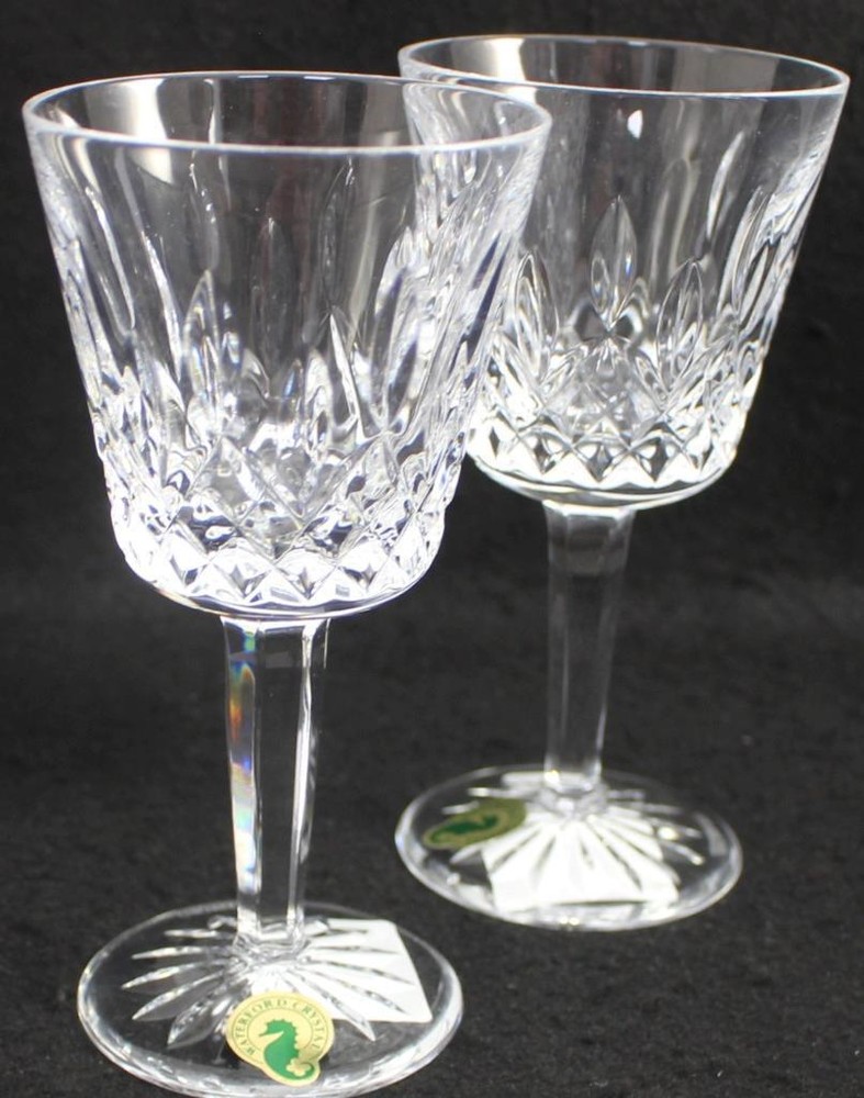 Waterford Crystal Lismore Set of Two Claret Wine Glasses