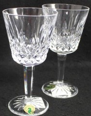 Waterford Crystal Lismore Set of Two Claret Wine Glasses