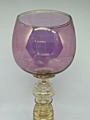 Huge Theresienthal Art Nouveau Bavarian Roemer Iridescent Wine Glass Goblet 10″