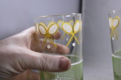 4 Libbey J. Scott Tennis Racket Glasses MCM Barware Highball Preppy Juice Cups