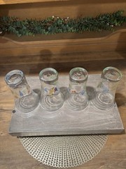 Set of 4 Global Amici «Fresh» Highball Glasses 6″ Blown Glass ~NICE ~