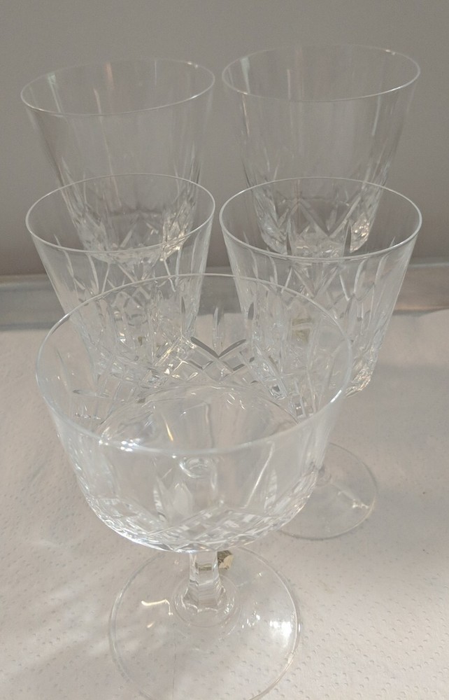 12 Mont Royale Crystal Stemware 4 Each: Water, Wine & Dessert Glasses