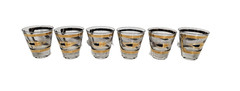 MCM Fred Press Gold & Black Trojan Horse Pitcher w/ Caddy 8-PCS Set Barware