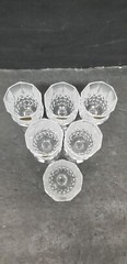 6 CRISTAL D’ARQUES 24% LEAD CRYSTAL LONGCHAMP 6 CL/4OZ CORDIAL GLASSES w/BOX