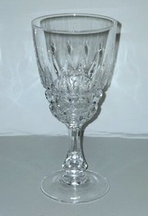 Cristal D’Arques Durand 4 Pompadour Wine Glasses 6″ Cut Crystal France