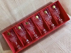 Vtg.Cristal D’Arques Durand Set Of 6 Pompadour Glasses 17 Cl, 24%Lead Crystal OB