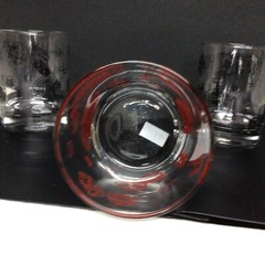 3 Poker Vintage Hazel Atlas Whiskey Glasses. ’60s. Mid-Century, 4.25 Inches