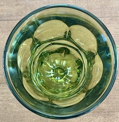 Argus Green Fostoria Iced Tea Glass Footed Stem VTG MCM Henry Ford Set of 4