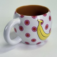 Disney Store Fozzie Bear Coffee Mug Muppets Polka Dot Banana Ceramic