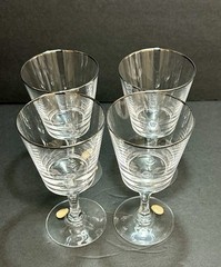 Set of 4 New Vintage American Royalty Lead Crystal Wine Goblets Plus 2 Free