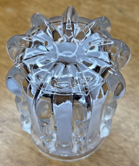Broken Column Clear Glass Tumbler 4″ Tall Juice