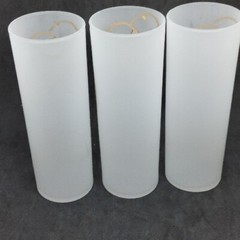 Vtg Set 3 MCM Frosted Hand painted Toms Collins Glasses Tumblers Gold Yellow HTF