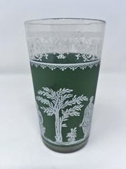 Jeannette Hellenic Wedgwood Green Roman/ Grecian 8 Oz Tumbler 5” High