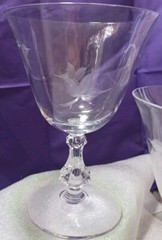 Bryce Brothers «Autumn » Crystal Goblets Glass (2) 5 7/8 » Discontinued Pattern