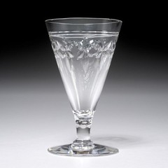Webb Corbett Art Deco Etched Fairy Cut Crystal Sherry Port Wine Glasses 6pc Lot