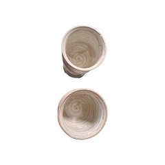 Vintage Studio Pottery Handmade Wine/Water Goblet Earth Tones Set Of 2