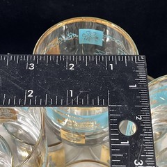8 ~VTG MCM Libbey’s Old Fashioned Steamboat Glasses Teal Gold Southern Comfort