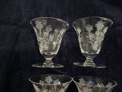 Morgantown Mayfair Ice Cream Glasses- Set Of 4 Read Description