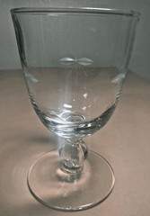 Vintage Libbey Starglow Etched Crystal Water Goblets Stars Starbursts 5.5″