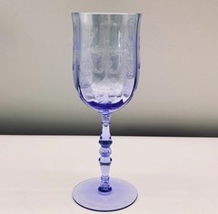 TIFFIN FRANCISCAN PURPLE BLUE Goblet Water Wine Glass 8.25” TWILITE TWILIGHT