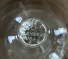 4 Lenox Desire Platinum Trim Water Goblet 7 1/8″ Clear Glass Hand Blown USA Made
