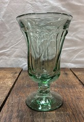 8 Vintage Fostoria Jamestown Green Footed Swirl Iced Tea Juice Glasses 8oz MCM