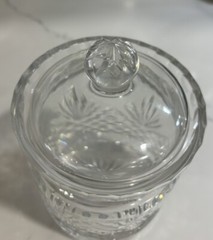 Wedgwood Biscuit Barrel Majesty Cut Crystal Cookie Candy Jar Retired Vtg Elegant