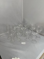 Cristal D’arques Durand Clear Angelique Twist Stem Water Wine Goblets 12 Piece.