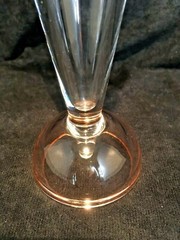 Vintage Luigi Bormioli Tintoretto Handblown Wine Water Glass Pink Geometric Base