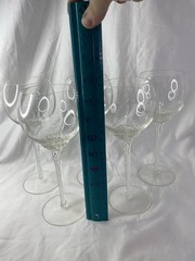 Bohemia Crystal Crystalex Air Twist Stem Claret Glasses Set Of 5