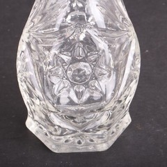 Clear Star Pattern Glass Cruet Stoppered Bottle