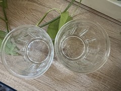 Set Of 2 Vtg Luminarc Working Glass Collection 500ml 14 oz Clear 10-panel France