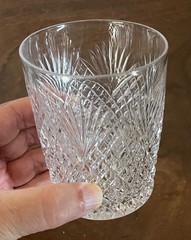 Antique American Brilliant Cut Crystal Whiskey Glass Tumbler