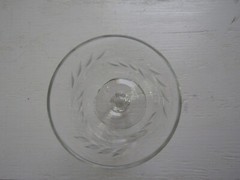 Vintage MCM Libbey Glass Company- Etched Wheat Pattern ~ 5 1/2″ T 3 3/8″ Dia