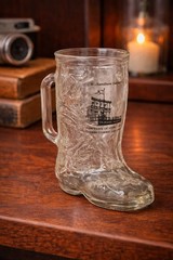 Vintage Cowboy Boot Stein Mug G William Oakley St Louis Levee Western Barware
