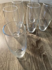 Six Barware Stemless Flutes