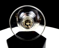 Bartlett Collins Glass Thumbprint Clear Mold Blown Antique 6 1/8″ Goblet 1915-80