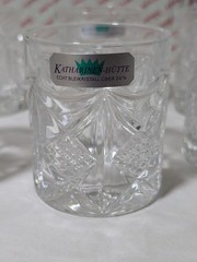 6 Katharinen-Hülle 24% Lead Crystal 3.5″ Tall Rocks, Whiskey Glasses!