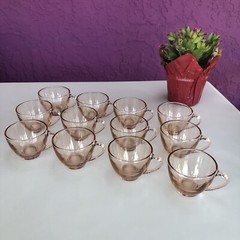 Set of 12 Vintage Blush Pink Teacups